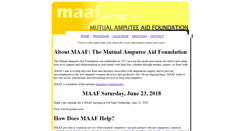 Desktop Screenshot of maafamputee.org