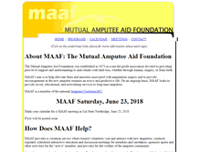 Tablet Screenshot of maafamputee.org